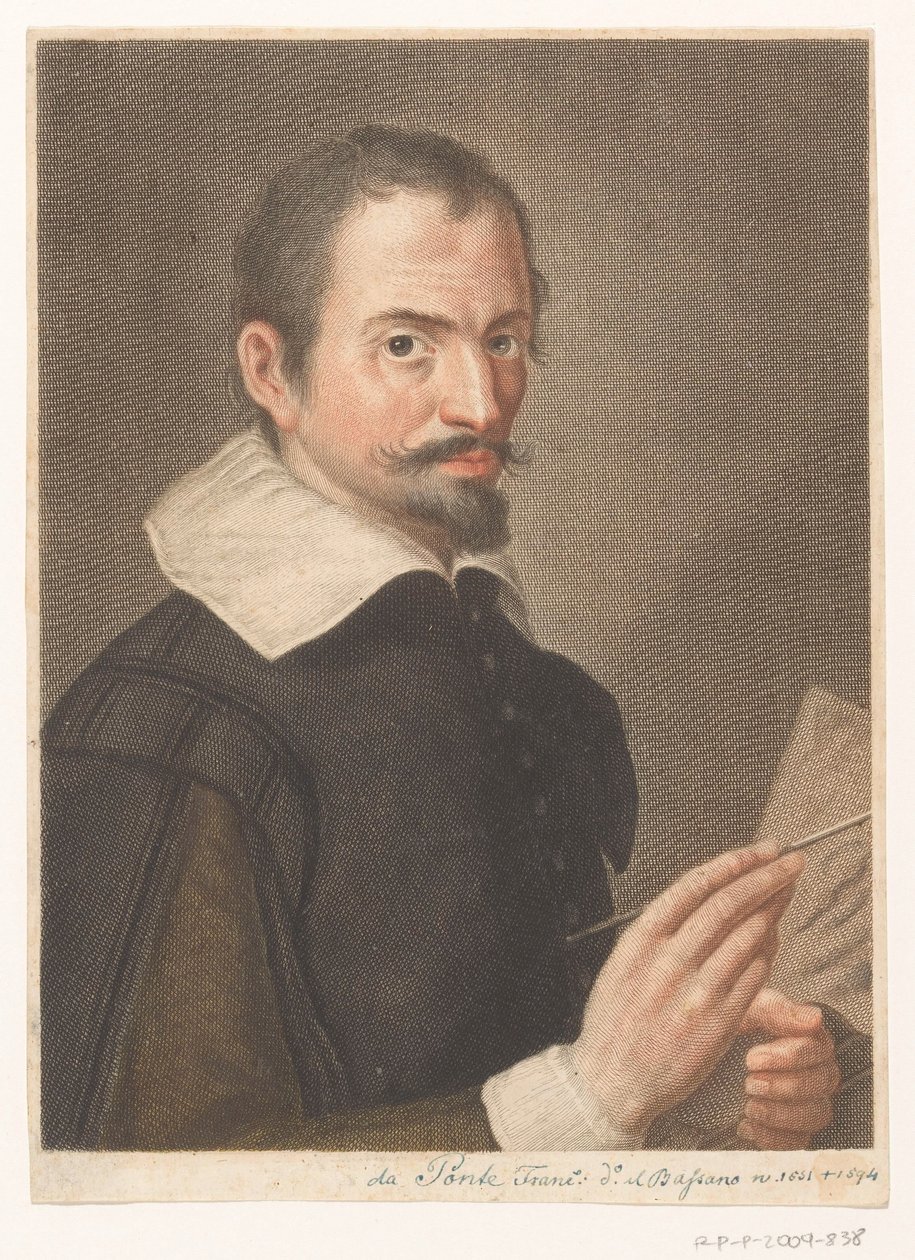 Portret artysty Francesco Bassano II Portrety artystów (tytuł serii) autorstwa Carlo Gregori