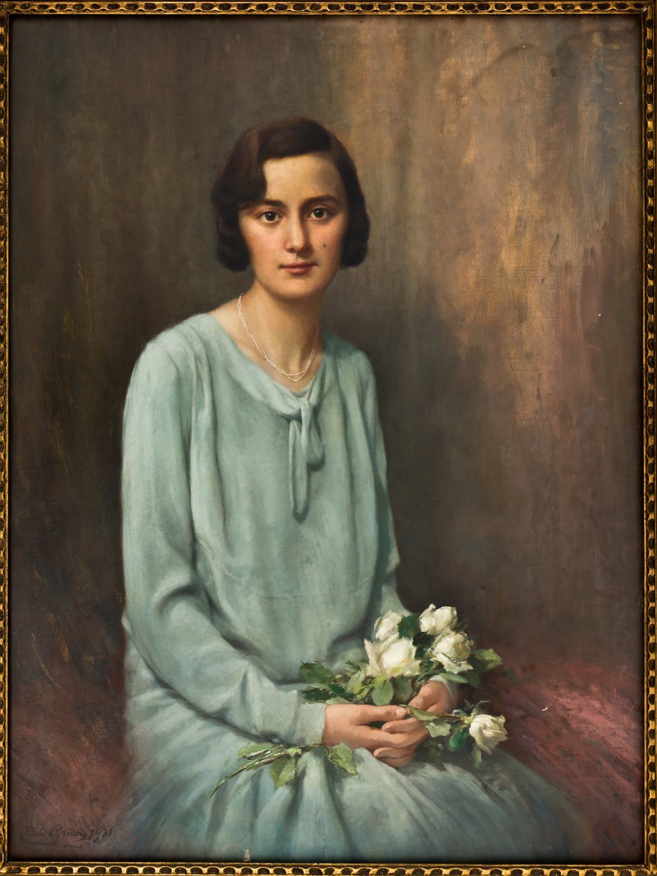 Portret Niny Galletto (olej na płótnie) autorstwa Carlo Grossi