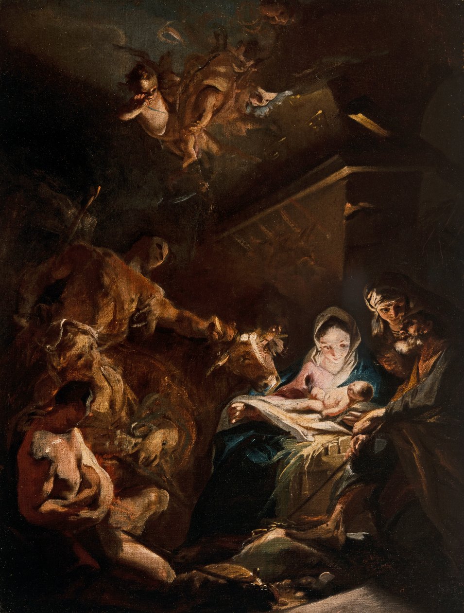Adoracja pasterzy autorstwa Carlo Innocenzo Carlone