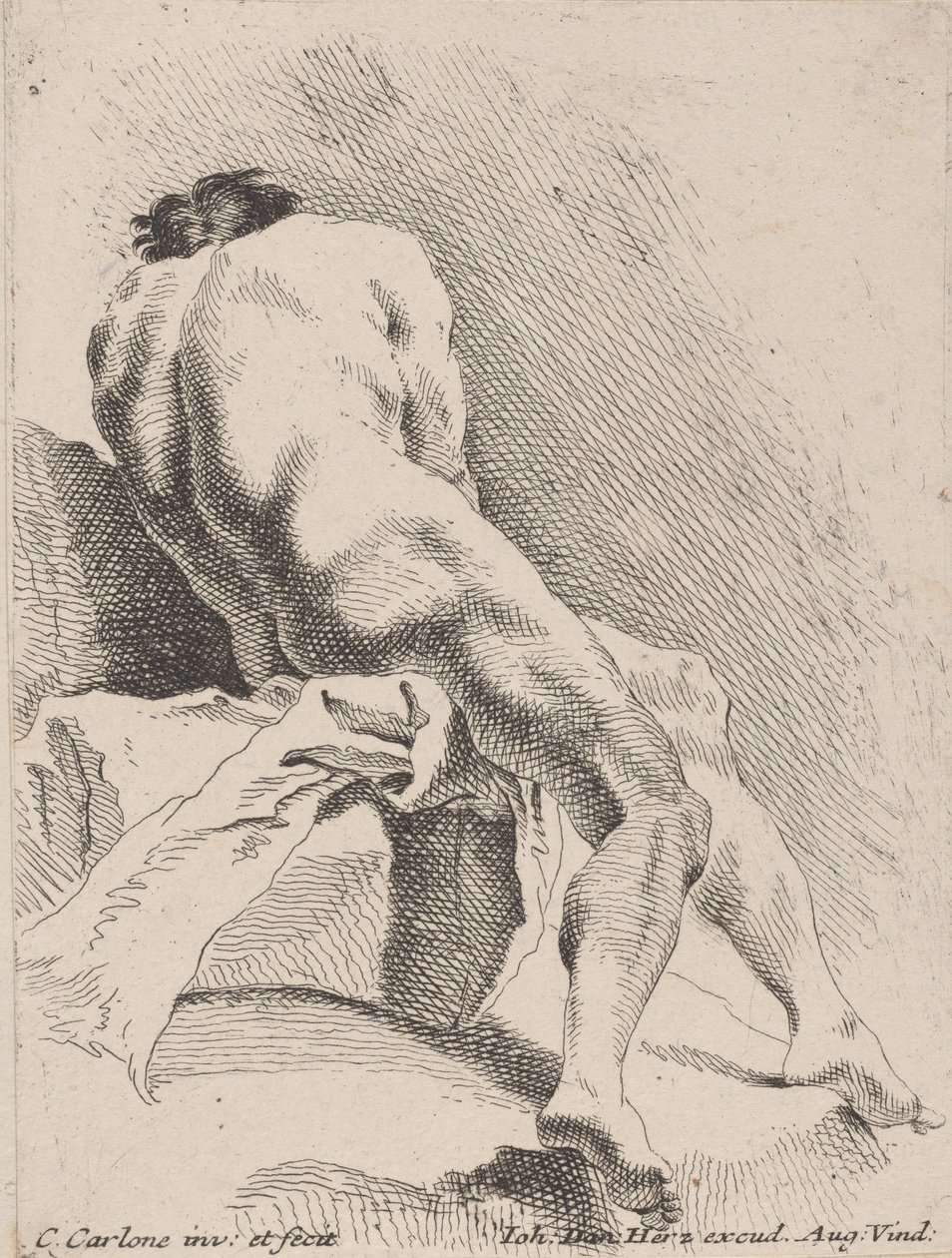 Studium Akademickie widziane z tyłu, 1725-75. autorstwa Carlo Innocenzo Carloni