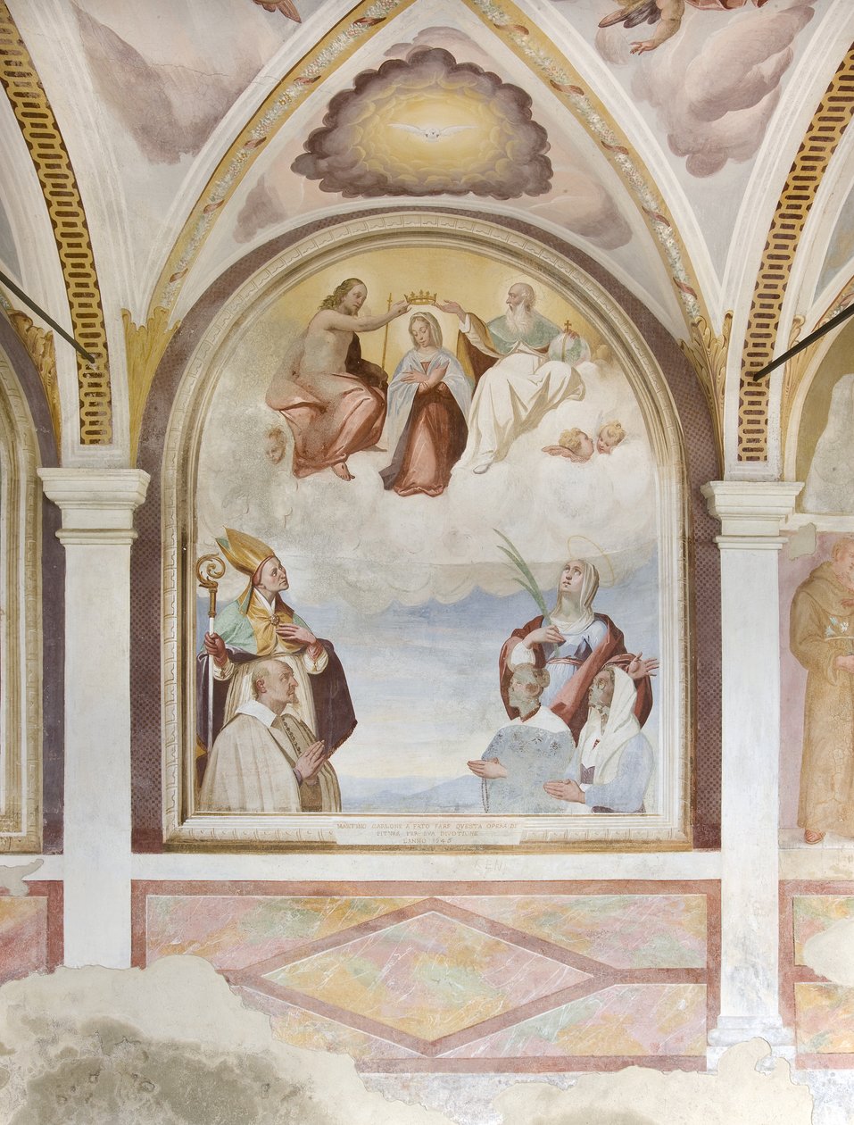 Koronacja Matki Boskiej (fresk) autorstwa Carlo Innocenzo Carloni