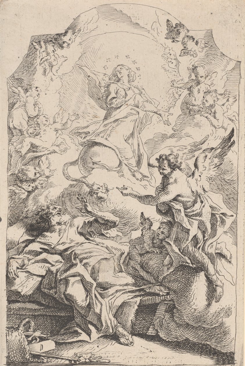Zwiastowanie św. Józefowi 1725-75. autorstwa Carlo Innocenzo Carloni
