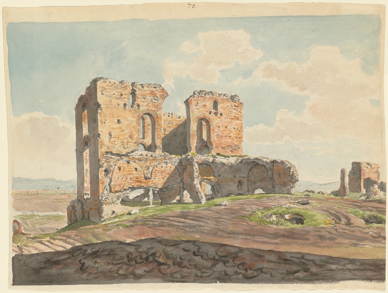 Wielka Willa Kwintyliów na Via Appia autorstwa Carlo Labruzzi