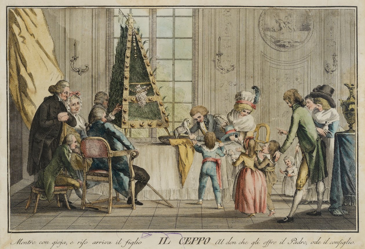 Il ceppo (Rodzina), z portfolio Giuochi, Trattenimenti e Feste Annue che si costumano w Toskanii, a zwłaszcza we Florencji (gry, rozrywki i coroczne uroczystości, które są zwyczajowe w Toskanii, a zwłaszcza we Florencji) autorstwa Carlo Lasinio