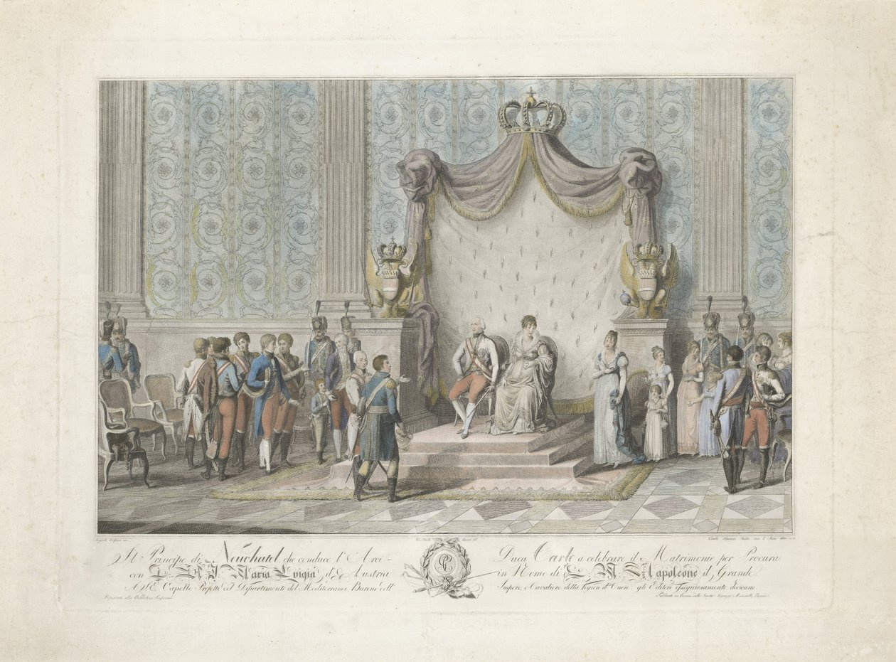 Prince of Neuchâtel dla Marii Louise z Austrii autorstwa Carlo Lasinio