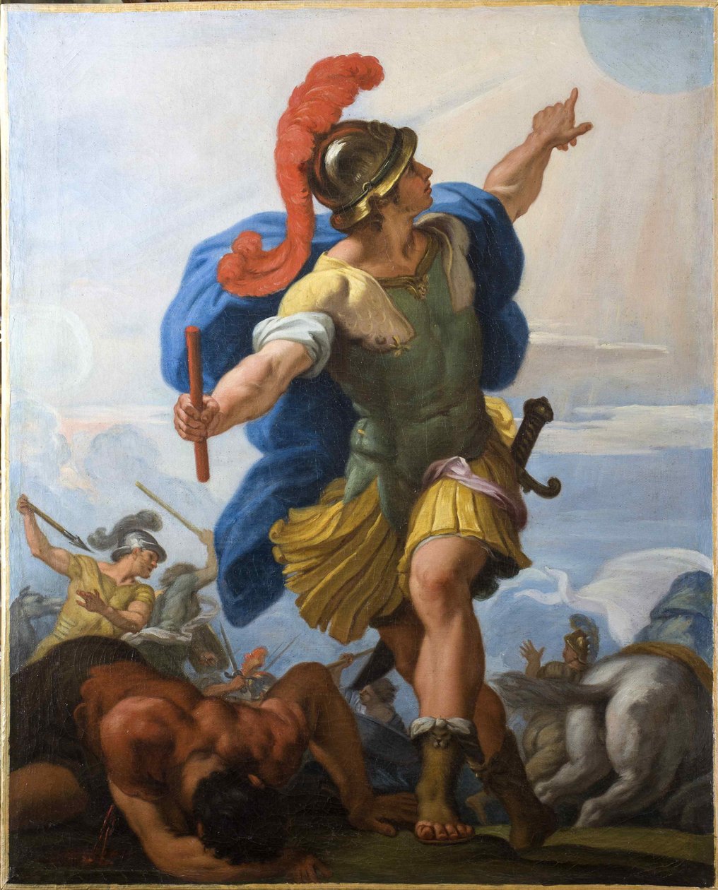 Joshua rozkazuje Słońcu stać w miejscu. autorstwa Carlo Maratta