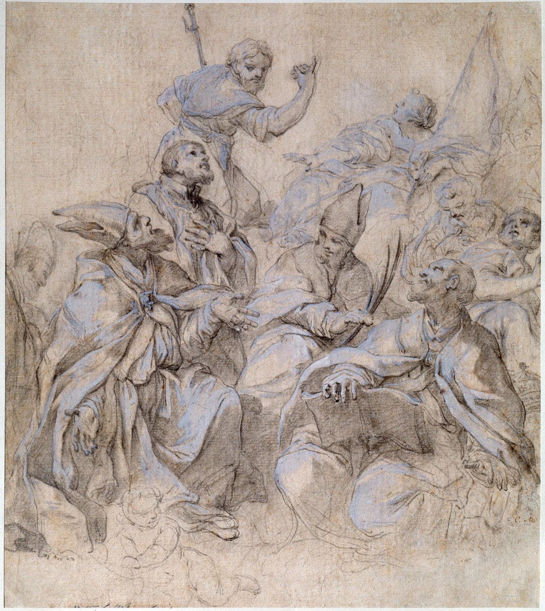 Szkic fresku dla kościoła Santa Maria del Popolo w Rzymie. autorstwa Carlo Maratta