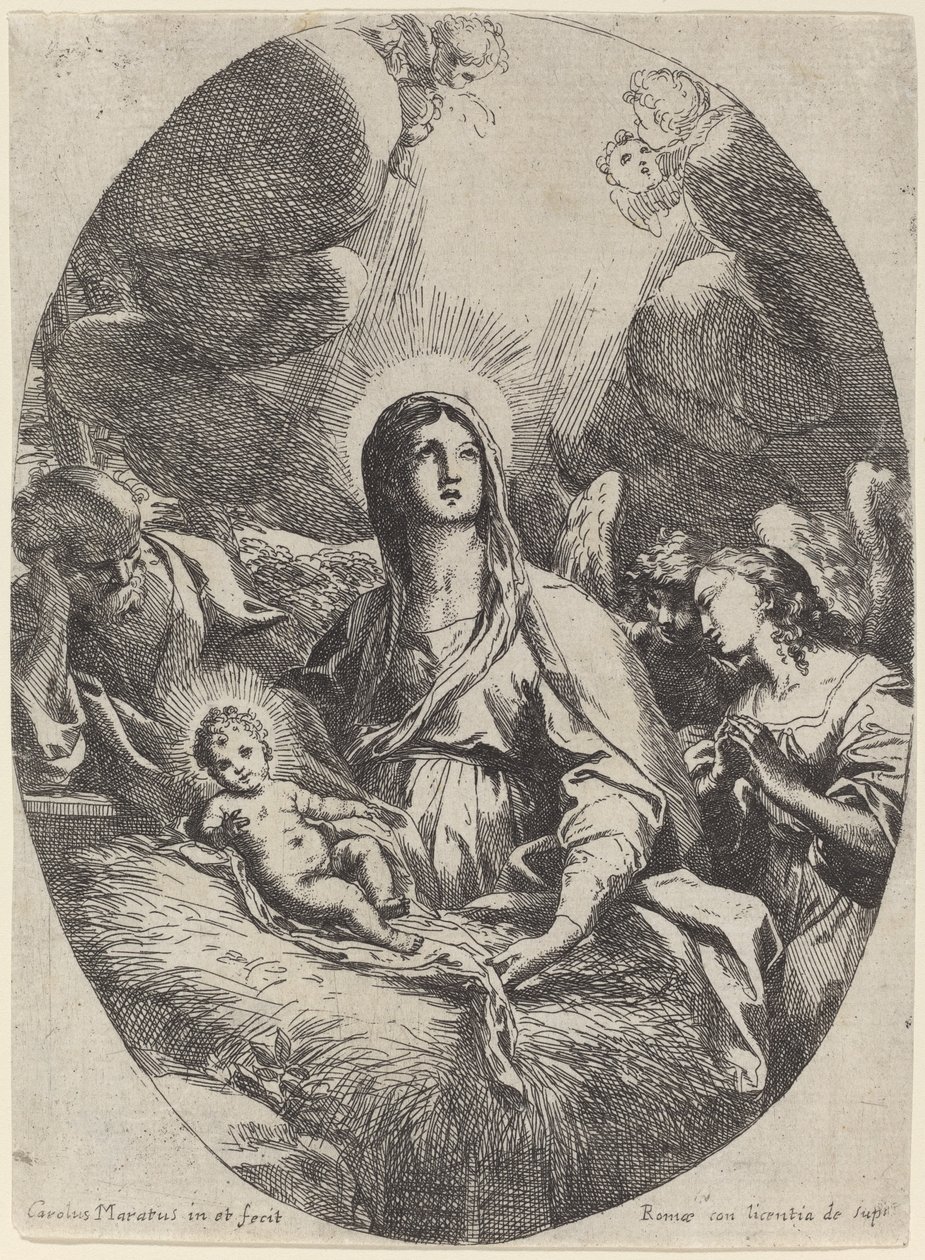 Święta Rodzina z Aniołami autorstwa Carlo Maratta