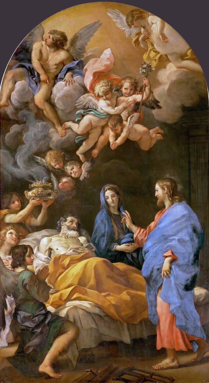 Barok : La mort de Saint Joseph - Śmierć św. Józefa autorstwa Maratty, Carlo (1625-1713) autorstwa Carlo Maratta or Maratti