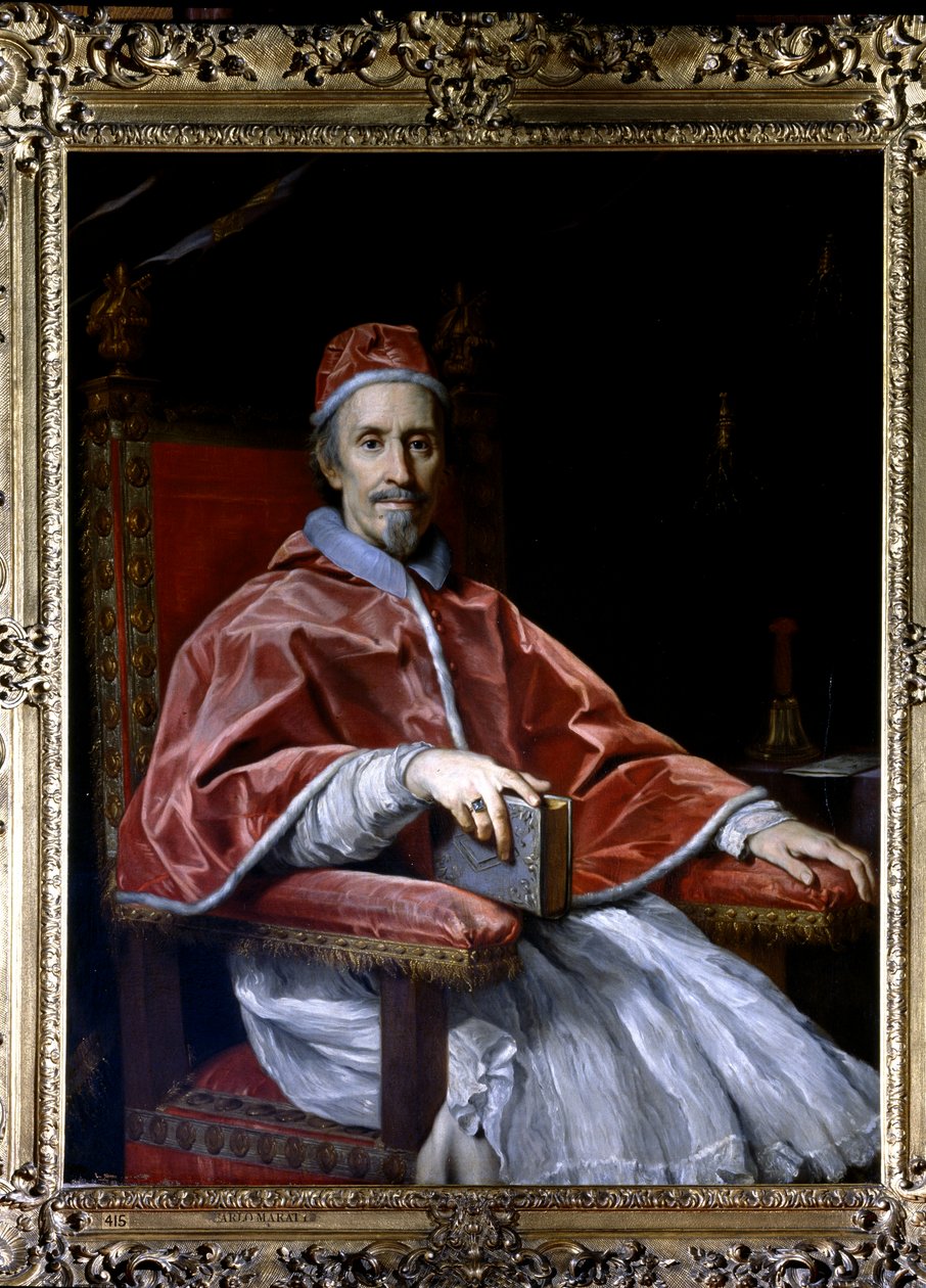 Portret papieża Klemensa IX, ok. 1669 (olej na płótnie) autorstwa Carlo Maratta or Maratti