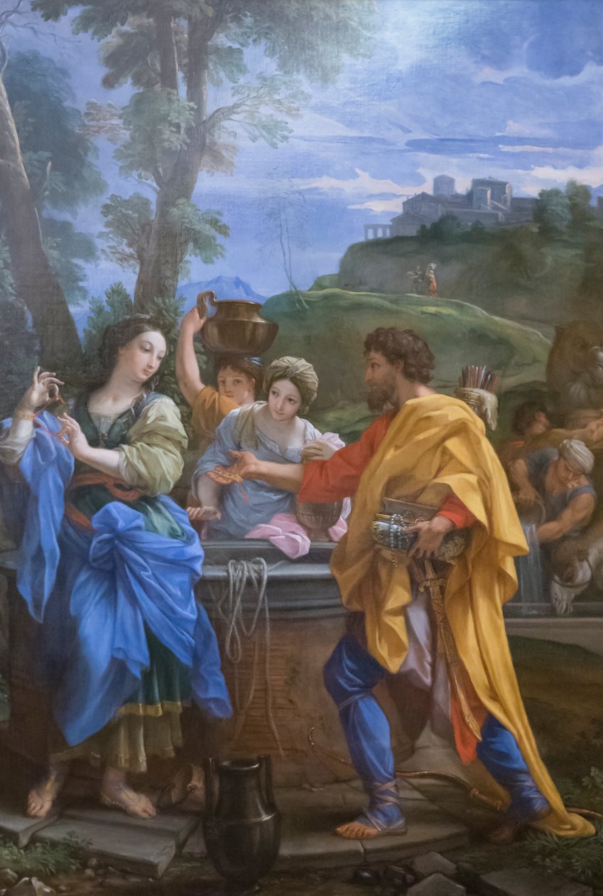 Rebeka i Eliezer przy studni autorstwa Carlo Maratta or Maratti