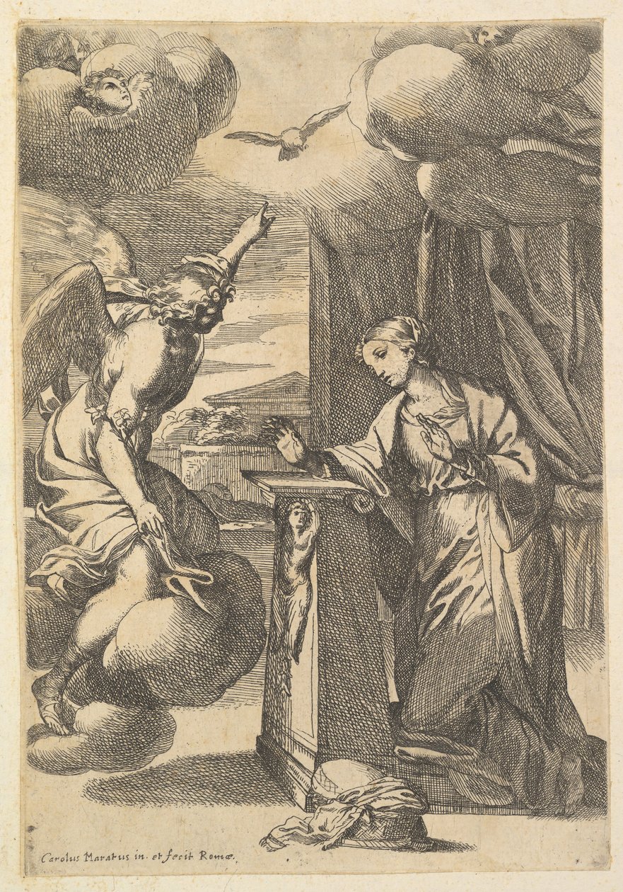 Zwiastowanie. autorstwa Carlo Maratta or Maratti