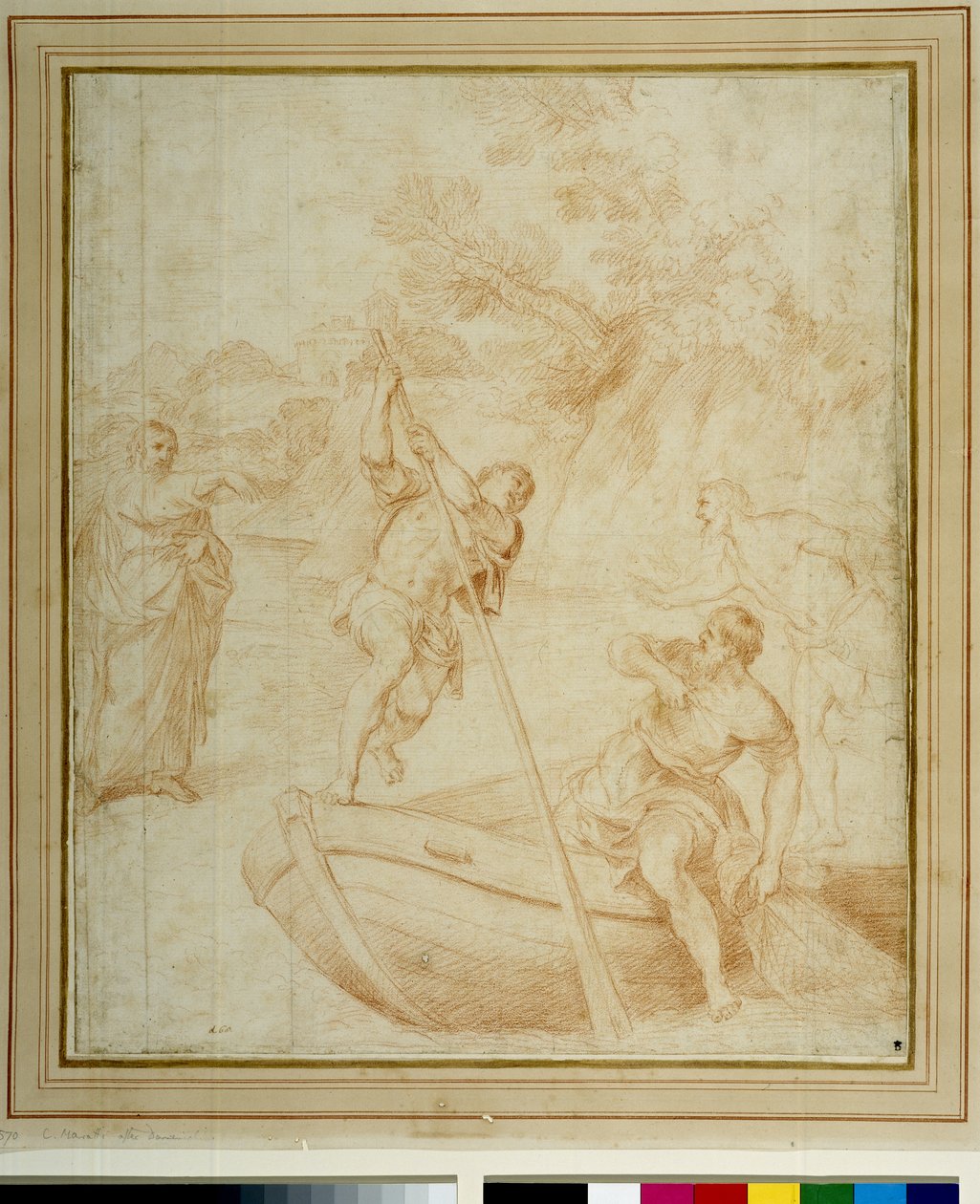Powołanie św. Piotra (ołówek na papierze) autorstwa Carlo Maratta or Maratti