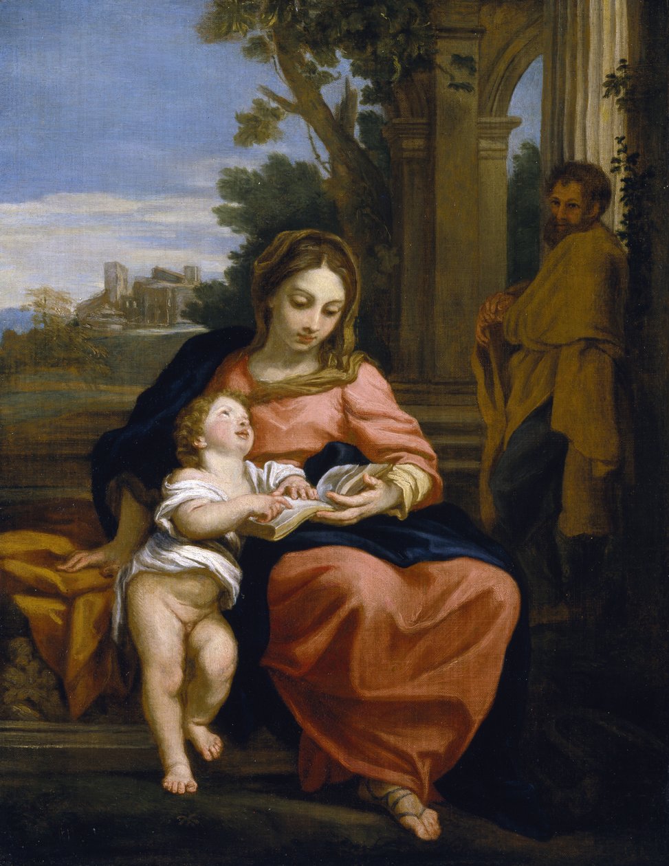 Święta Rodzina, ok. 1700-15 (olej na płótnie) autorstwa Carlo Maratta or Maratti