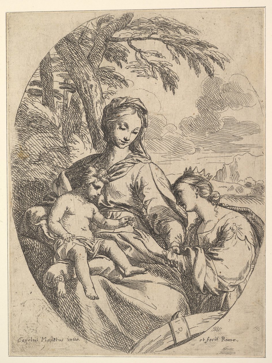 Wesele św Katarzyny. autorstwa Carlo Maratta or Maratti