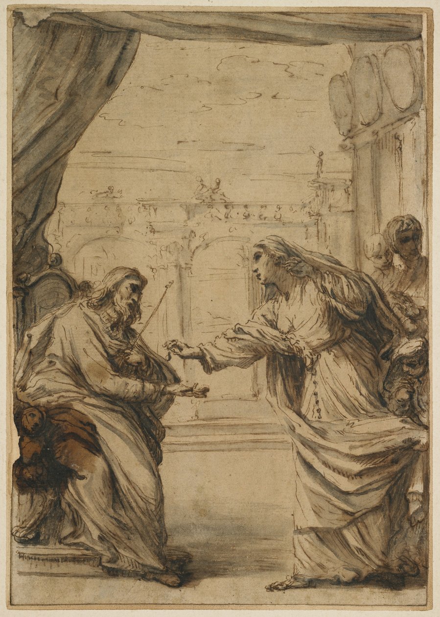 Rodzina Rospigliosi składa hołd papieżowi Klemensowi IX, 1667-1669 autorstwa Carlo Maratta or Maratti