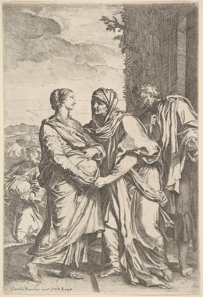 Nawiedzenie Matki Boskiej. autorstwa Carlo Maratta or Maratti
