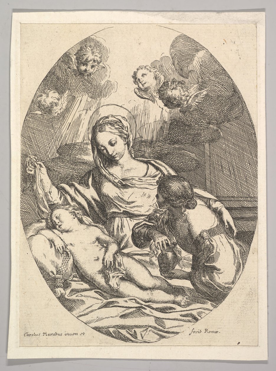 Dziewica z Dzieciątkiem ze św. Marią Magdaleną. autorstwa Carlo Maratta or Maratti