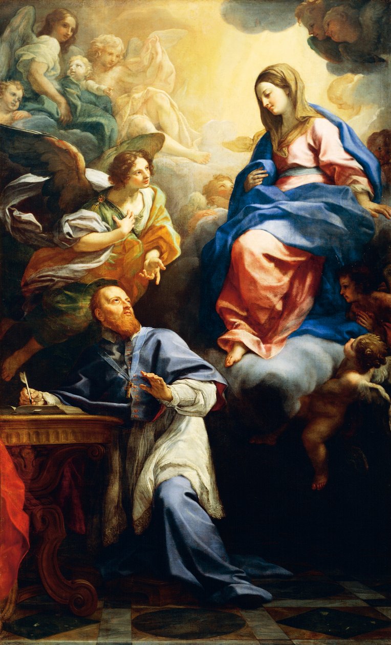 Dziewica z Dzieciątkiem ukazująca się św. Franciszkowi Salezemu autorstwa Carlo Maratta or Maratti