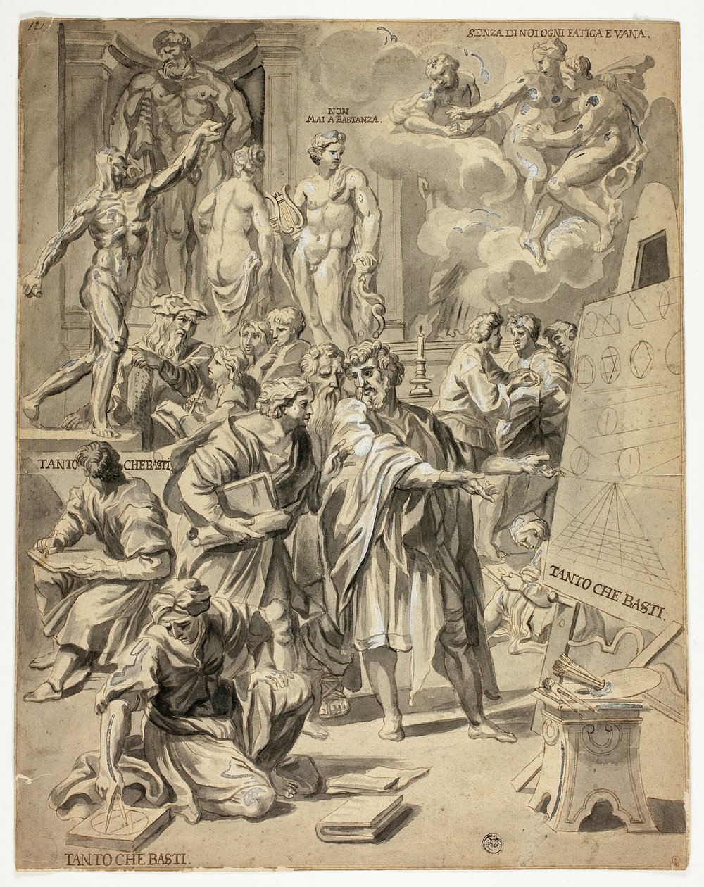 Alegoryczna scena w pracowni artysty autorstwa Carlo Maratti