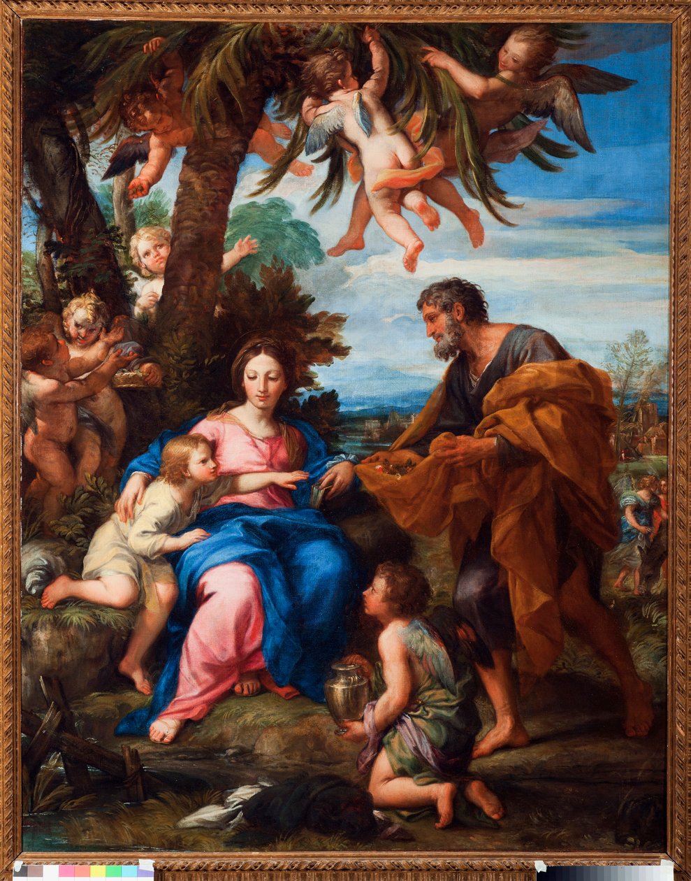 Odpoczynek podczas lotu do Egiptu Malarstwo Carlo Maratti (1625-1713) autorstwa Carlo Maratti