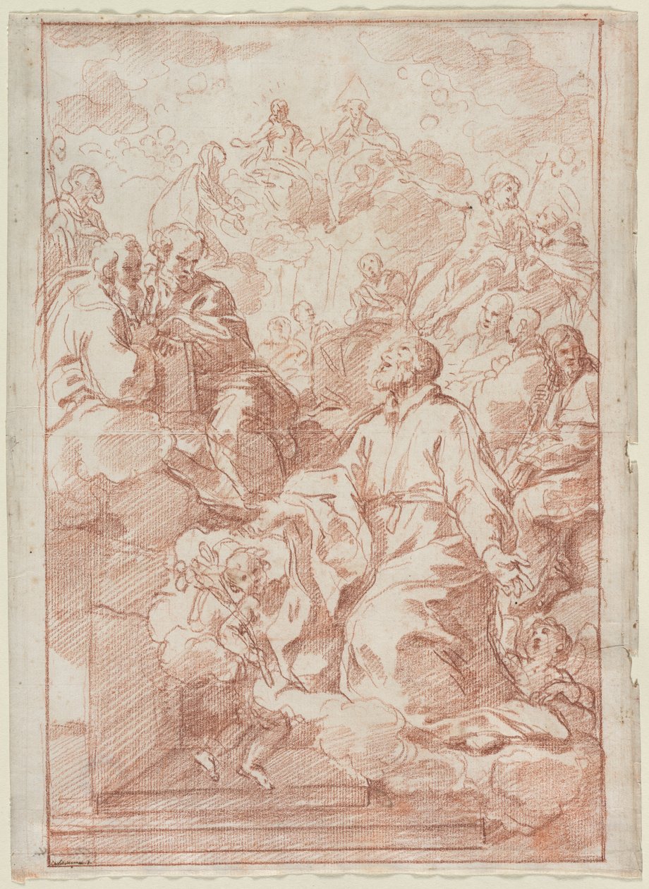 Wizja św. Filipa Neri, ok. 1930 r. 1673-75. autorstwa Carlo Maratta or Maratti