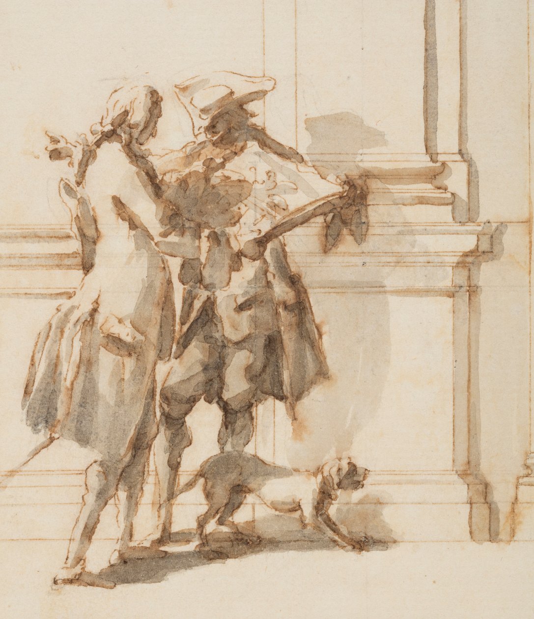 Projekt dla Portalu Północnego, Wielka Galeria, Villa Albani, Rzym, Włochy autorstwa Carlo Marchionni
