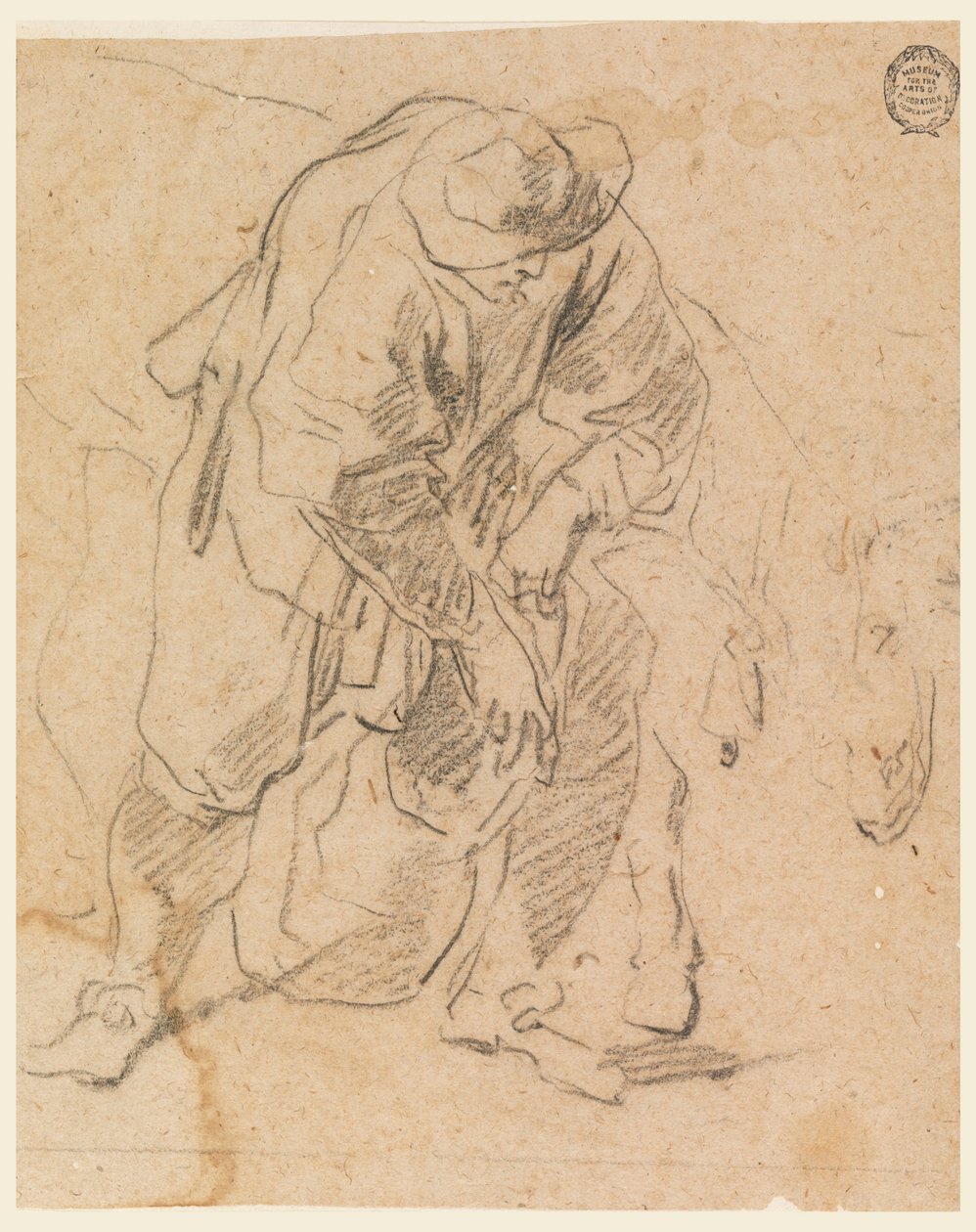 Rysunek Chłop z torbą, 1728-78 autorstwa Carlo Marchionni