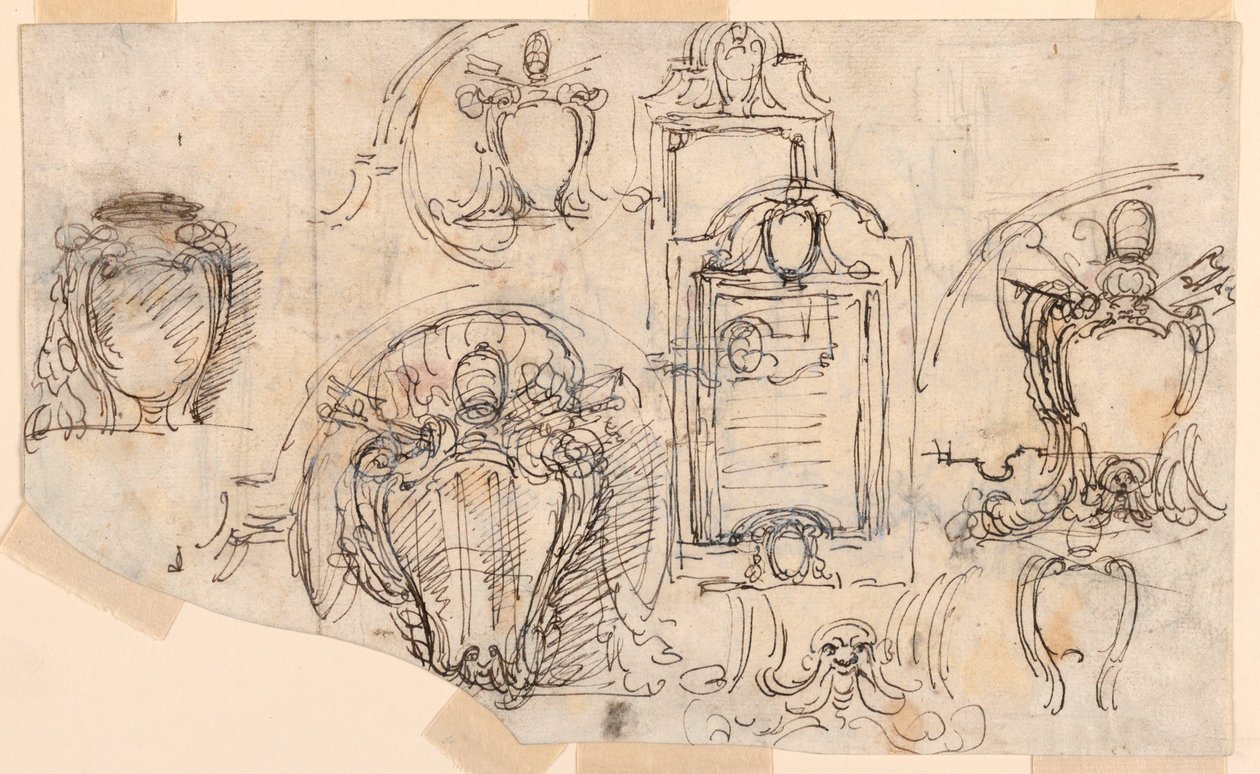 Rysunki, szkice, 1740-58 autorstwa Carlo Marchionni