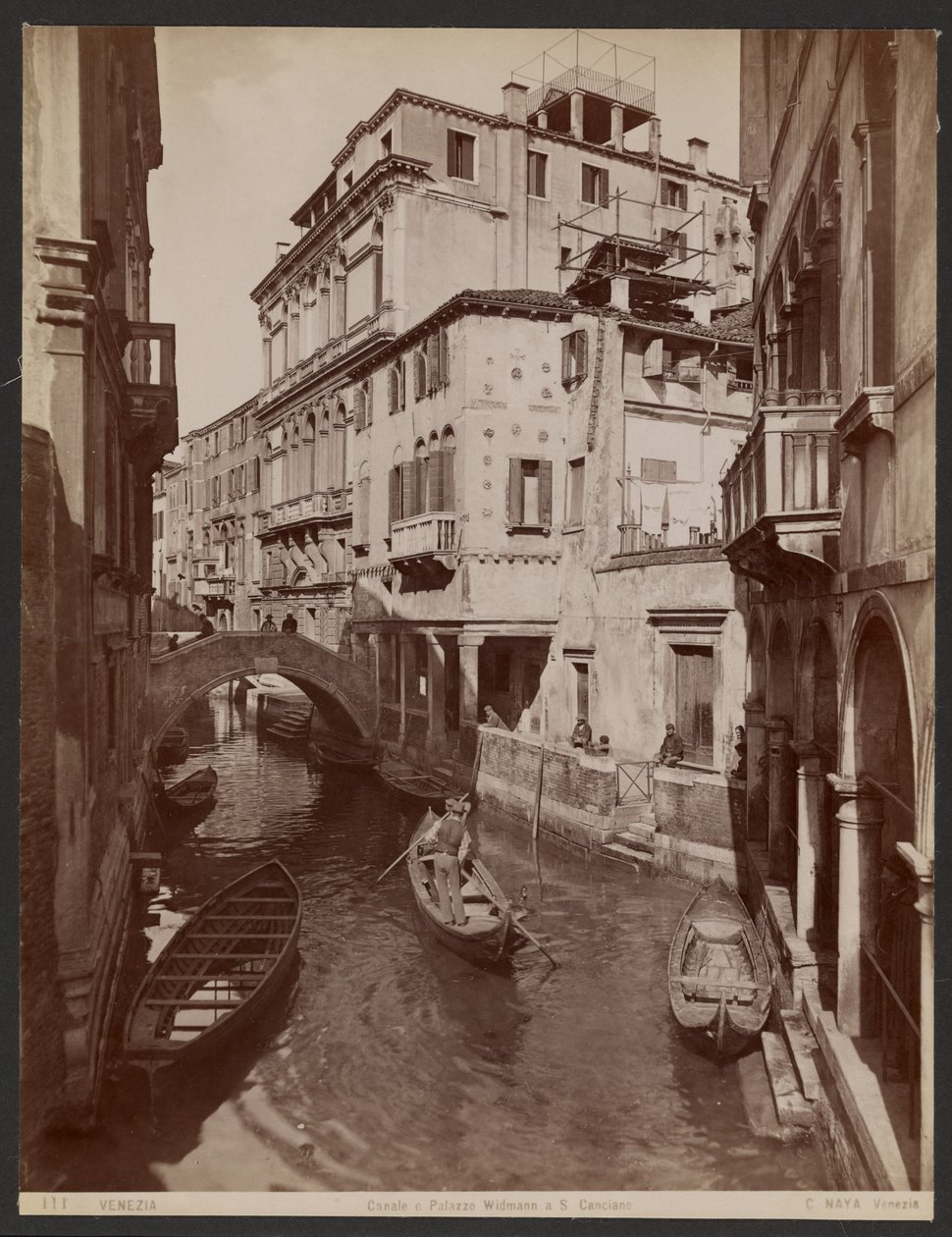 Canal i Widmann Palazzo w St. Canciano autorstwa Carlo Naya