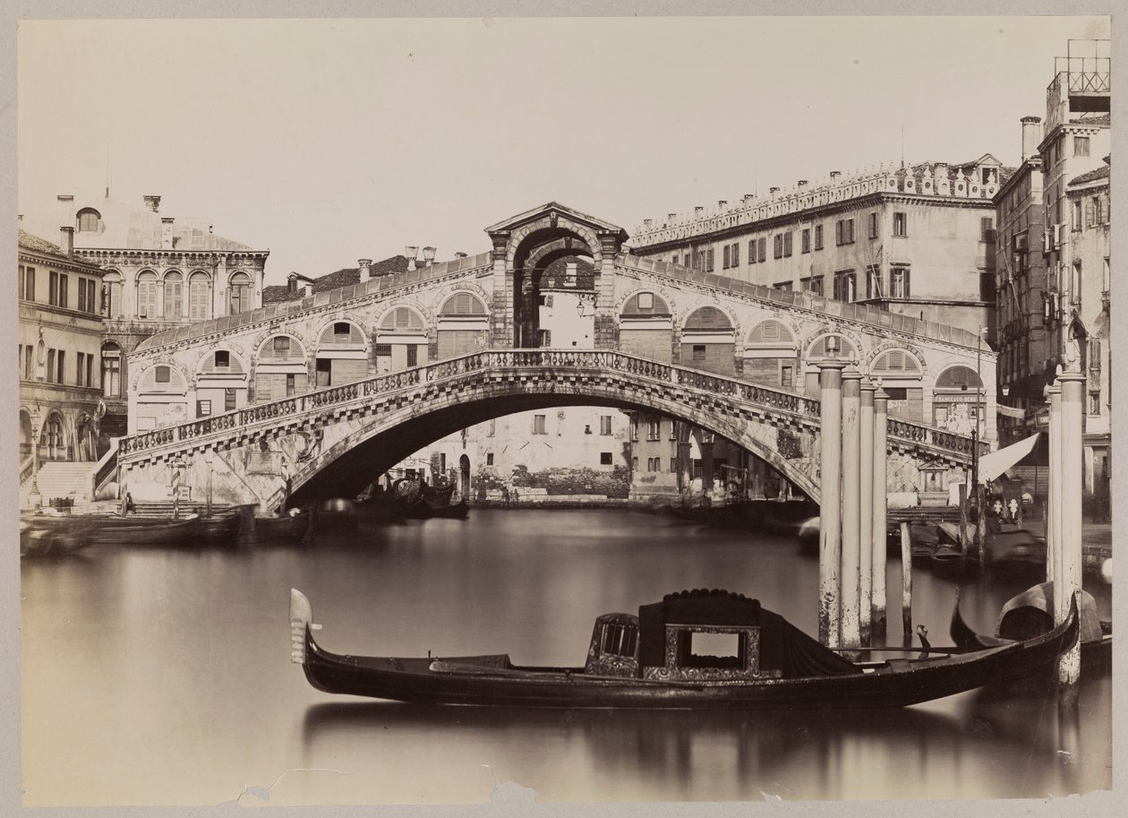 Wenecja. Canal Grande z widokiem na Ponte di Rialto autorstwa Carlo Naya