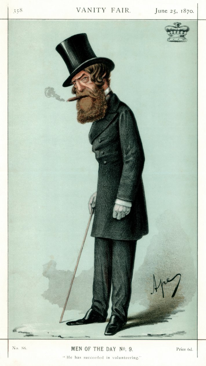 Odniósł sukces w wolontariacie, wicehrabia Ranelagh, 1870. autorstwa Carlo Pellegrini
