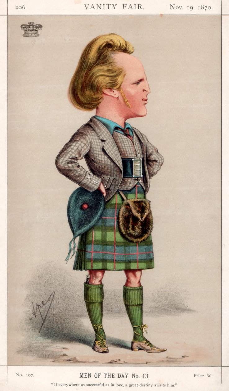 Jeśli wszędzie tak samo pomyślnie jak w miłości, czeka go wielkie przeznaczenie, 1870. autorstwa Carlo Pellegrini