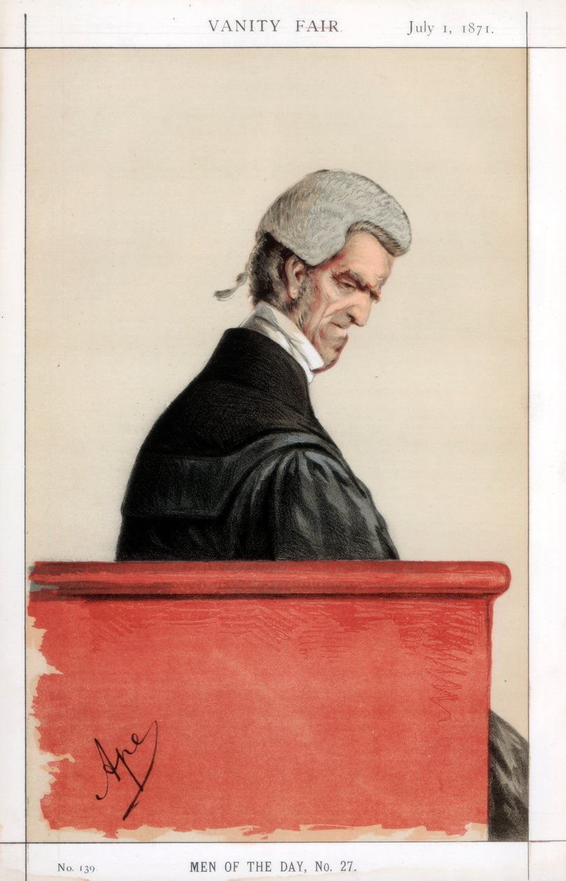 Sir John George Shaw-Lefevre, brytyjski adwokat, polityk i urzędnik państwowy, 1871 autorstwa Carlo Pellegrini