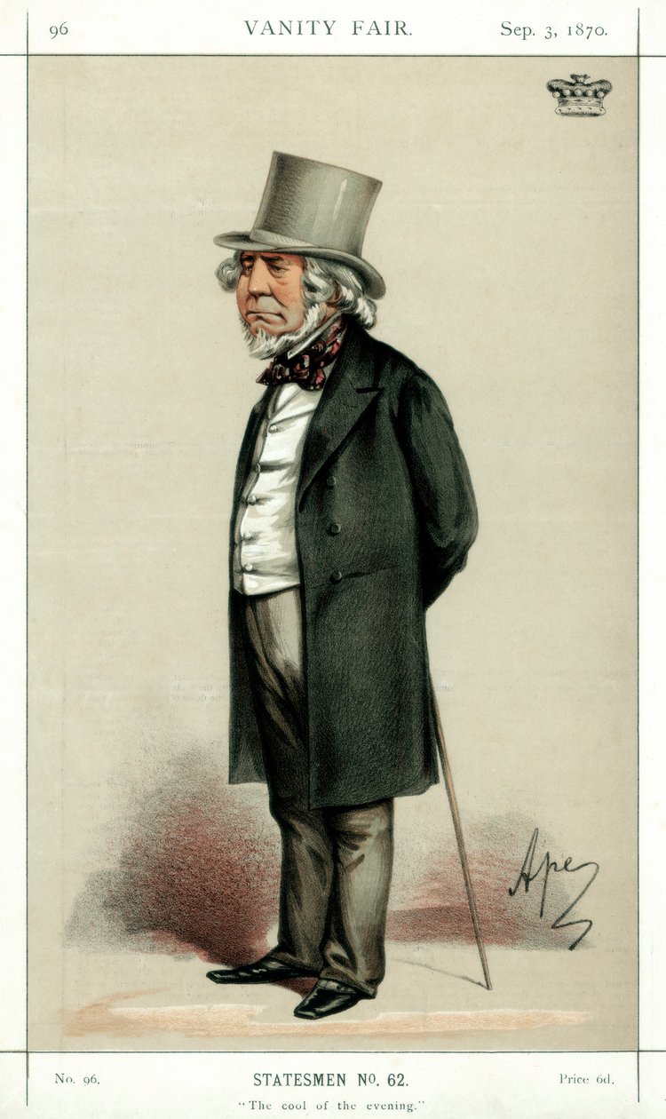 Chłód wieczoru, Lord Houghton, angielski poeta i polityk, 1870. autorstwa Carlo Pellegrini