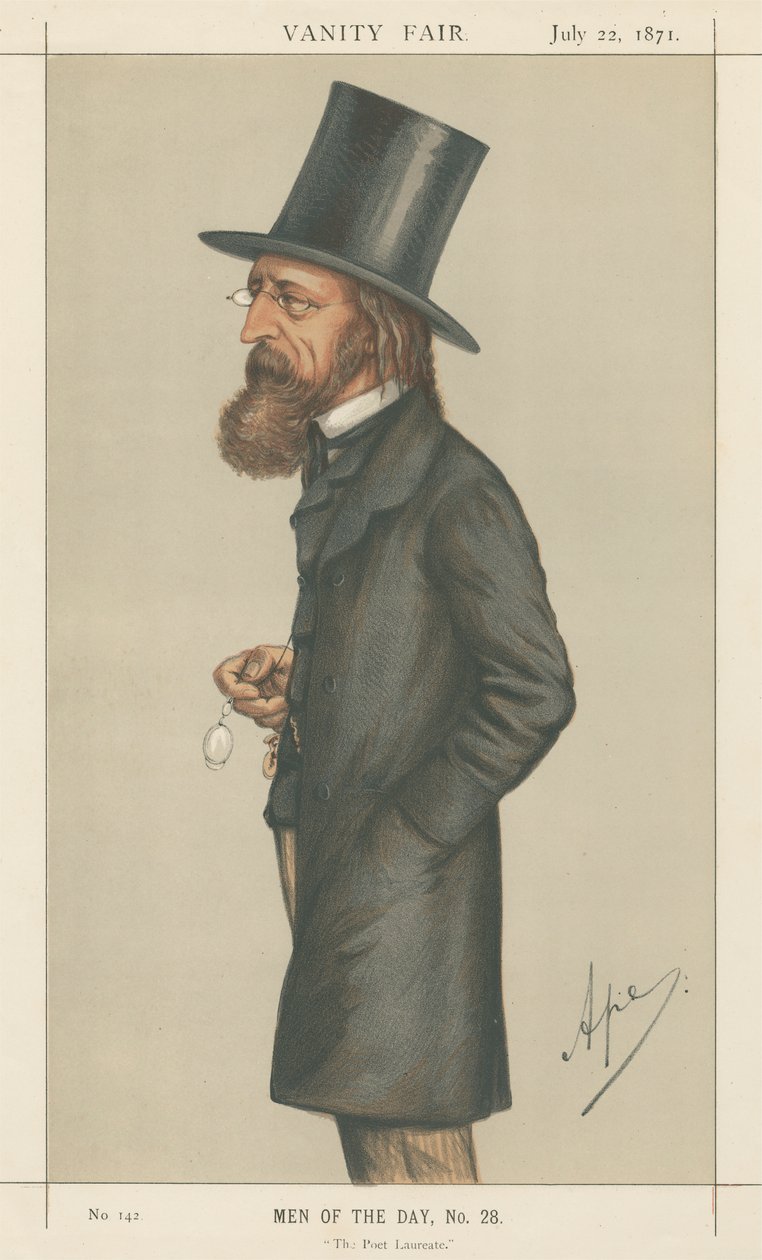 The Poet Laureate, Lord A. Tennyson (seria Vanity Fair) autorstwa Carlo Pellegrini