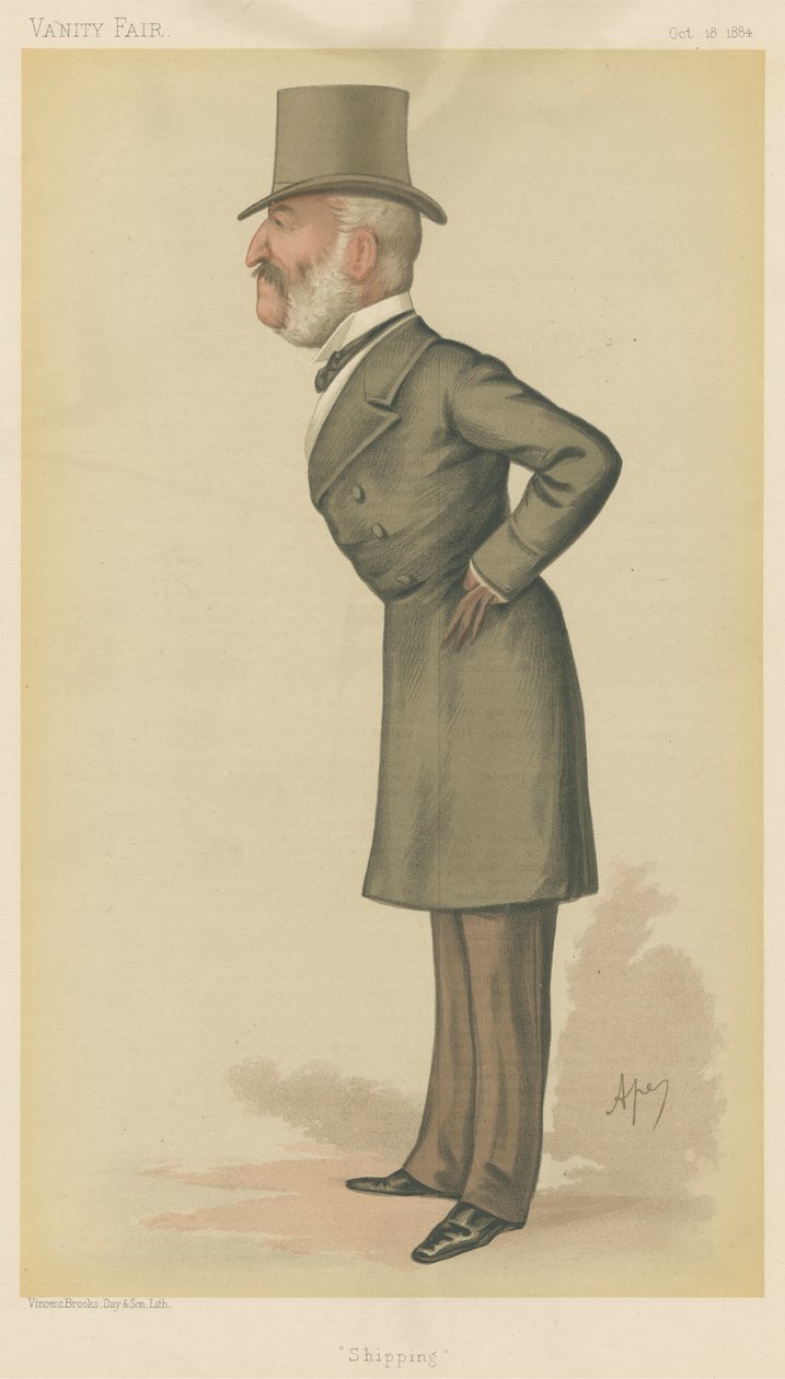 Targowisko próżności: urzędnicy żeglugi; „Wysyłka”, pan Charles Mark Palmer, 18 października 1884 r autorstwa Carlo Pellegrini