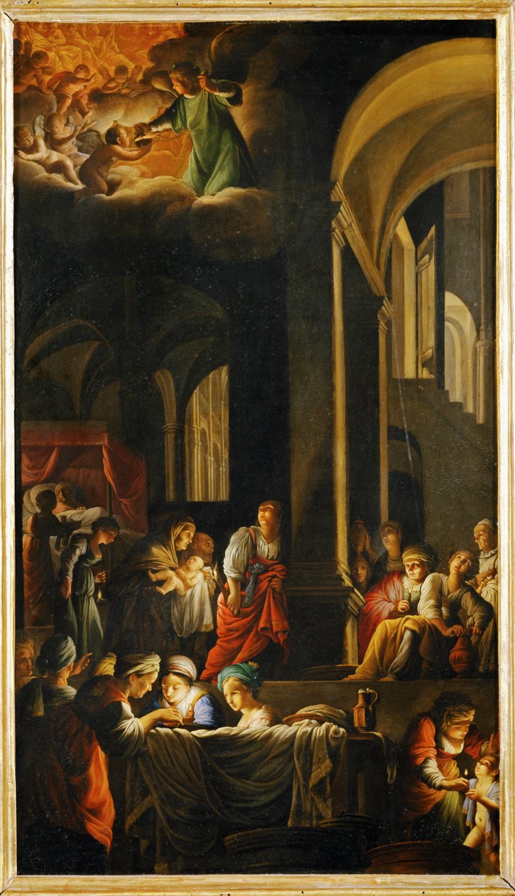 La naissance de la Vierge - Narodziny Maryi Dziewicy ... autorstwa Carlo Saraceni