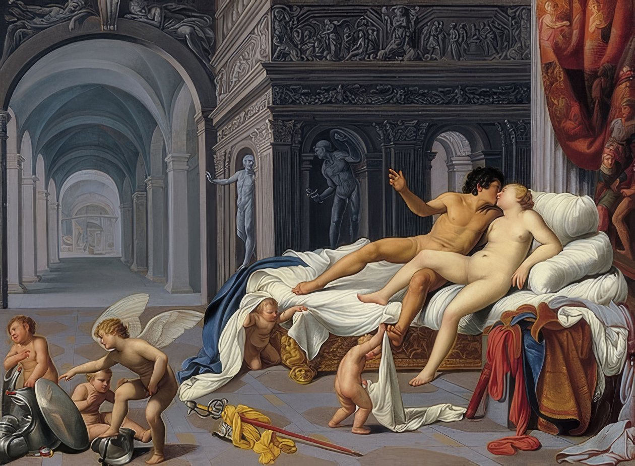 Wenus i Mars. Około 1600 autorstwa Carlo Saraceni