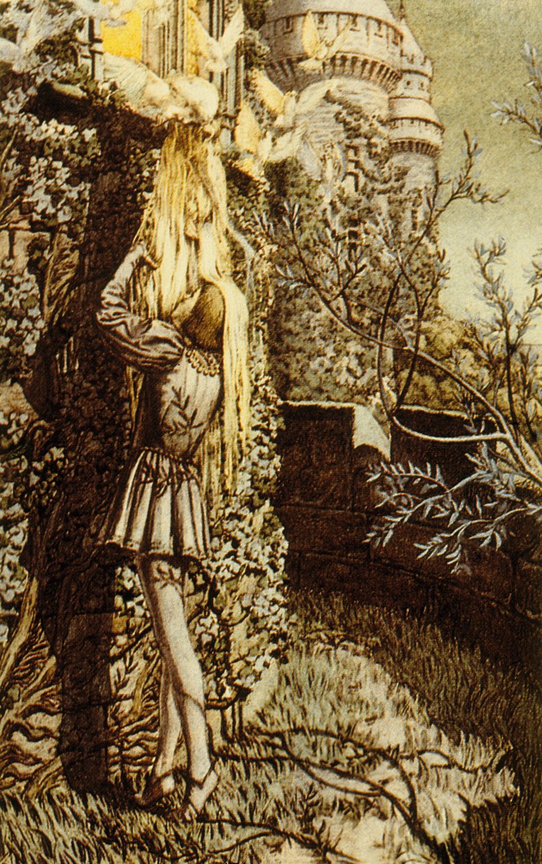 Pelleas i Melisande, gra Maurice Maeterlinck, 1922 kolor lito autorstwa Carlos Schwabe