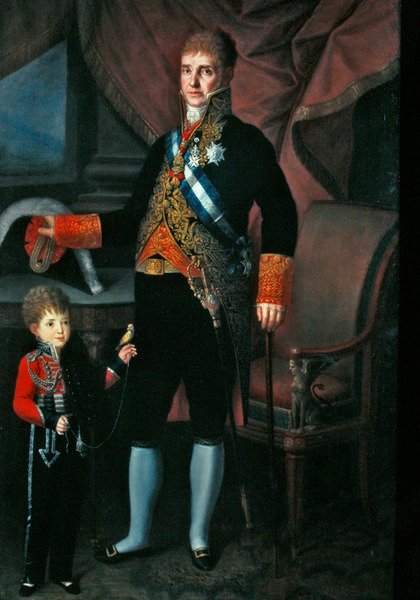 Portret hrabiego Torrejona i jego syna autorstwa Carlos Blanco