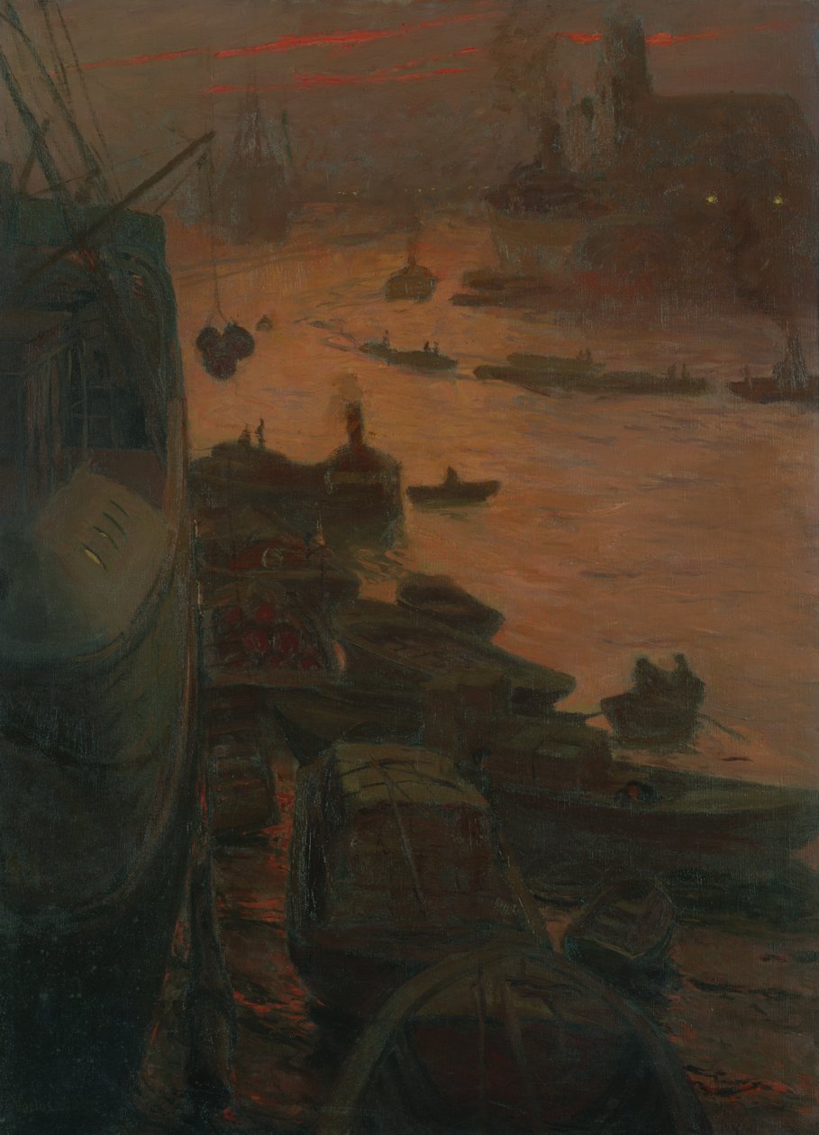 Port Hamburg przy Nabrzeżu Cesarskim, 1911 autorstwa Carlos Grethe
