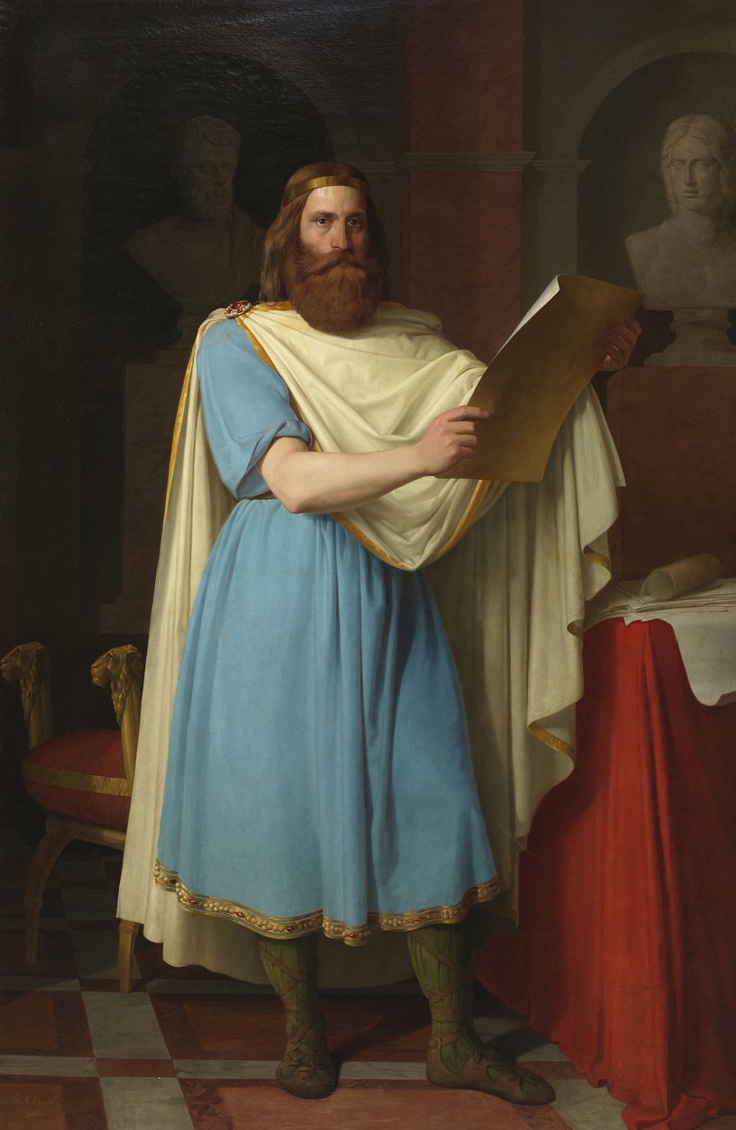 Alaric II, król Wizygotów, 1856 autorstwa Carlos María Esquivel y Rivas