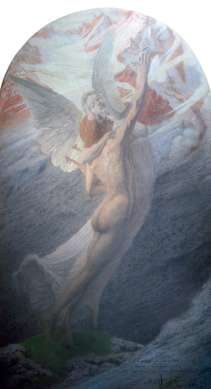 Inspiracja, 1902 autorstwa Carlos Schwabe