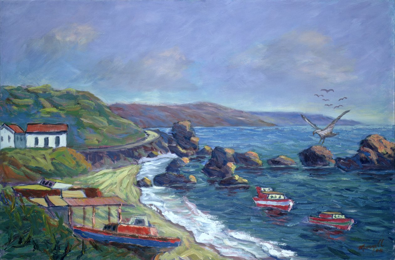 Skały rybackie, 2004 (akryl na płótnie) autorstwa Carlton Murrell