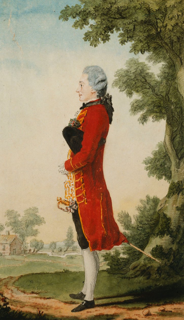 Baron de Talleyrand, w krajobrazie, autorstwa Carmontelle