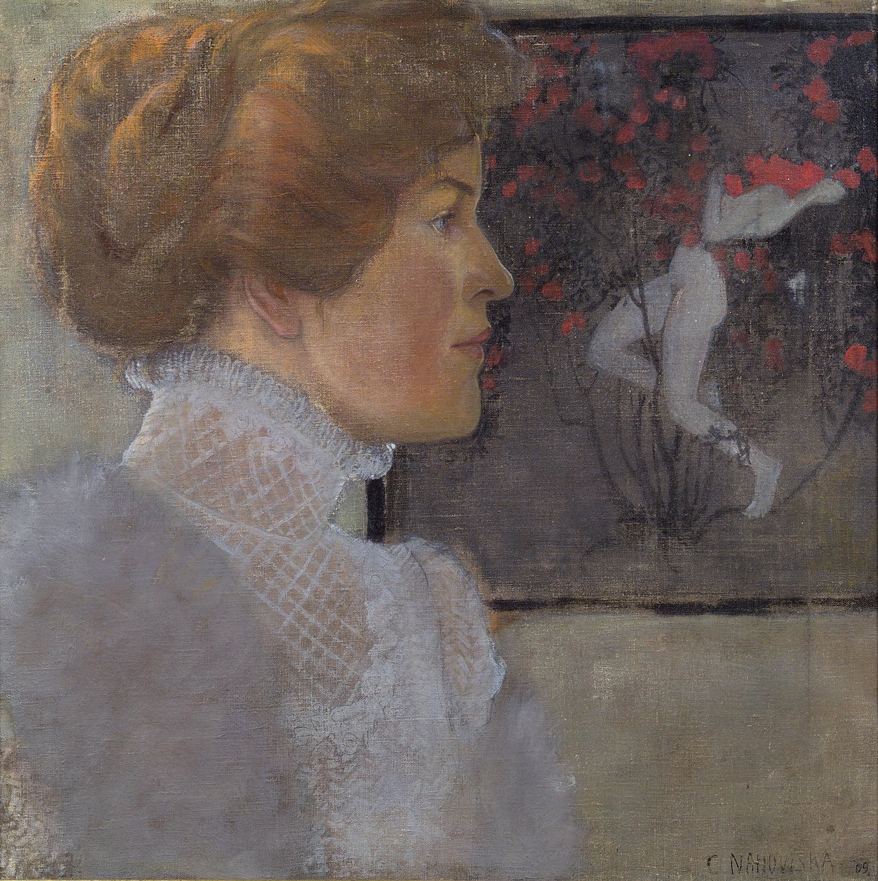portret damy autorstwa Carola Nahowska