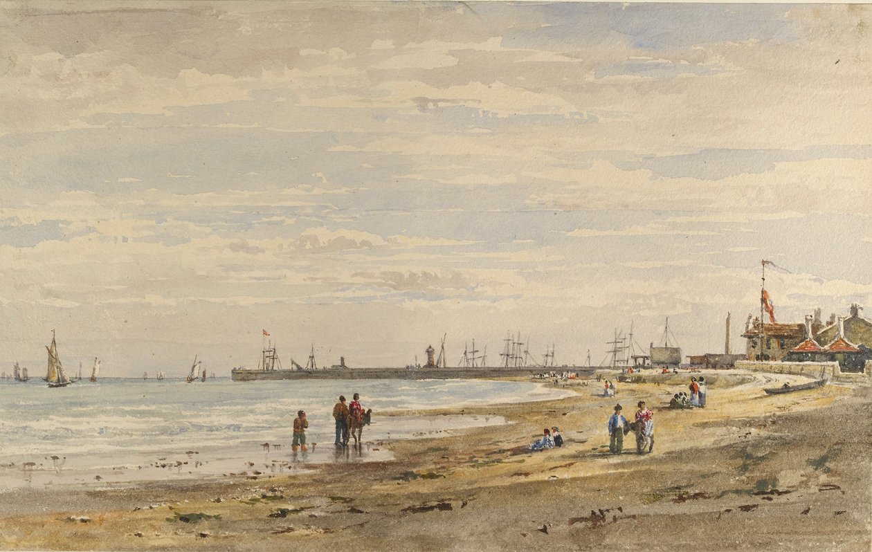 Molo Ramsgate, sierpień 1838 autorstwa Caroline Davidson
