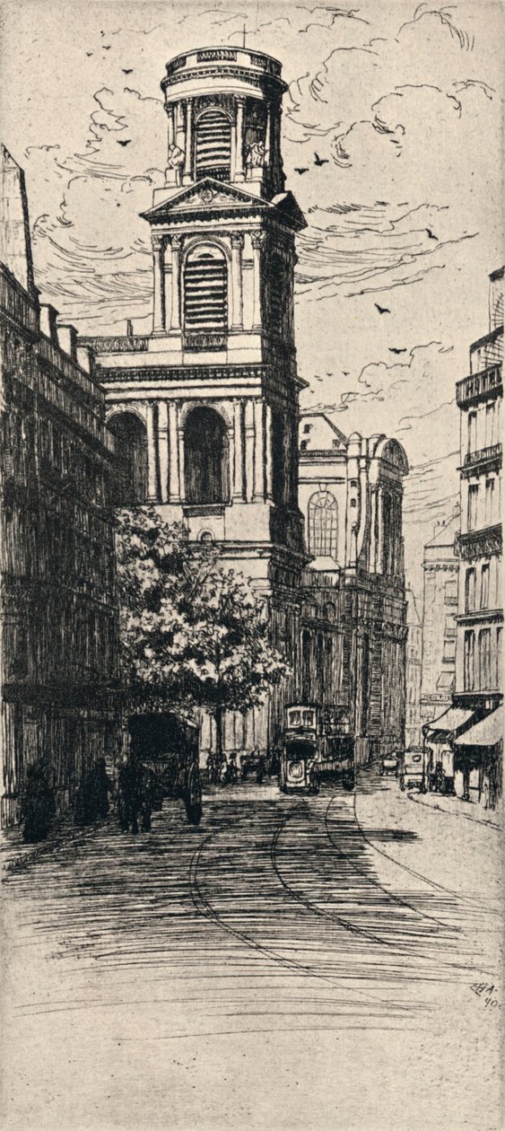 Kościół św. Sulpicjusza, 1915 autorstwa Caroline Helena Armington