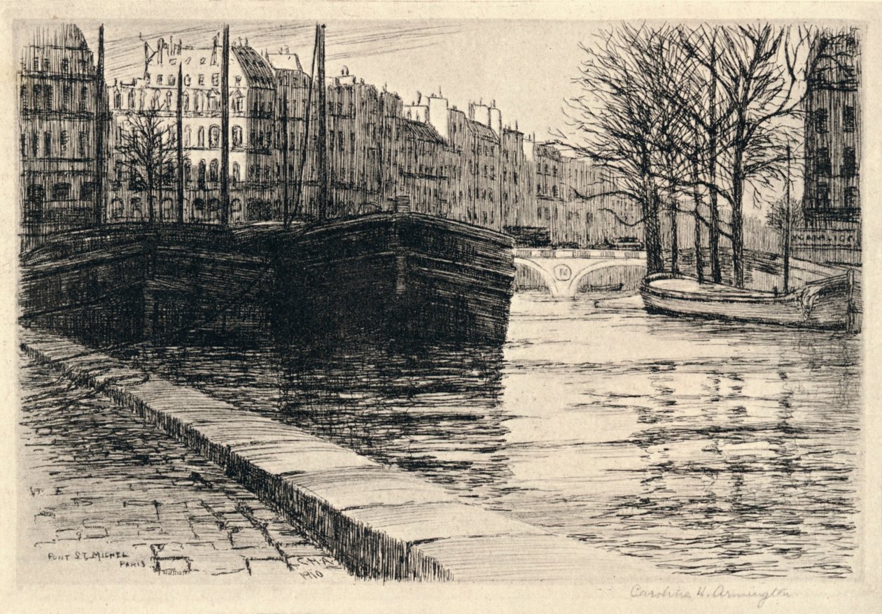 Pont St Michel, 1915 autorstwa Caroline Helena Armington